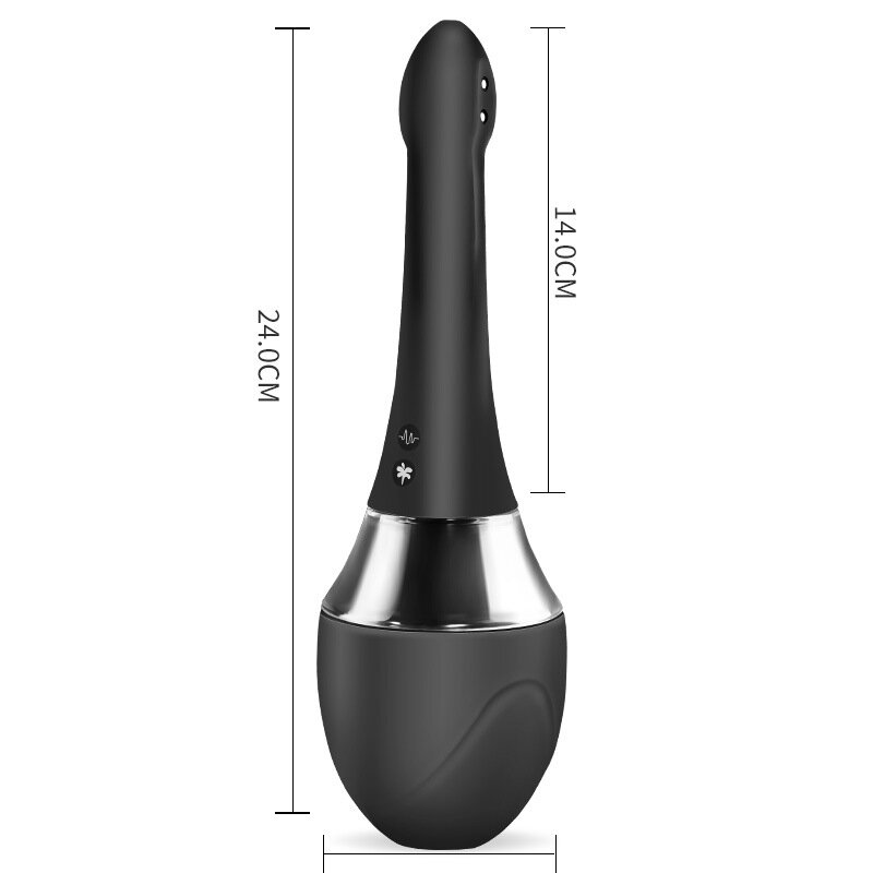 Electric Anal Flusher and Silicone Vaginal Enema Douche Set for Adults - Exotic Accessories Collection