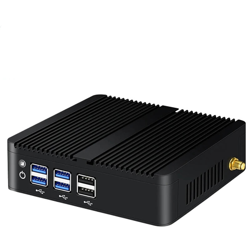 Helorpc Industrial Mini PC with Inter core I7-4500U/I3-5005U/I5-5200U Support Windows10 Linux Pfense Firewall Fanless Computer