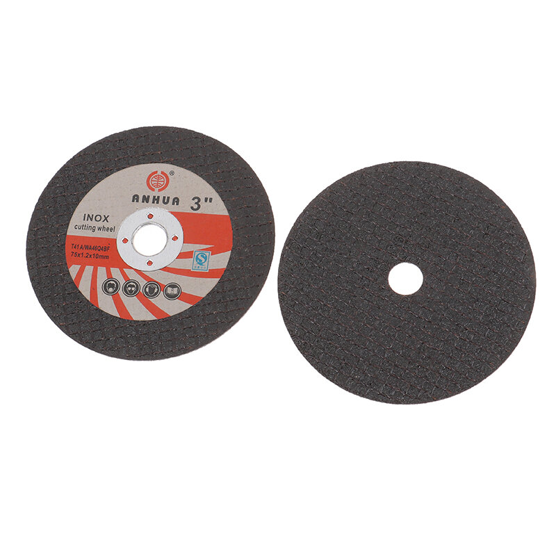 Mini disco de corte Circular de resina, disco de lijado de 3 pulgadas, 75x1,2x10 agujeros, amoladora angular de 75mm, corte de piedra de acero, 5 unidades
