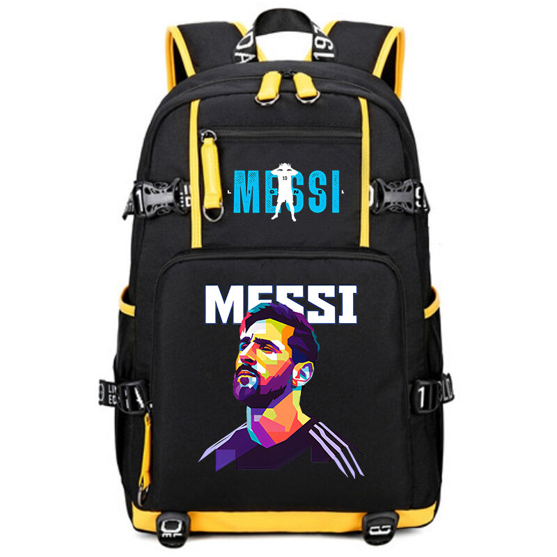 Messi bedruckte Schüler Schult asche Jugend rucksack große Kapazität Outdoor-Reisetasche für Jungen und Mädchen geeignet