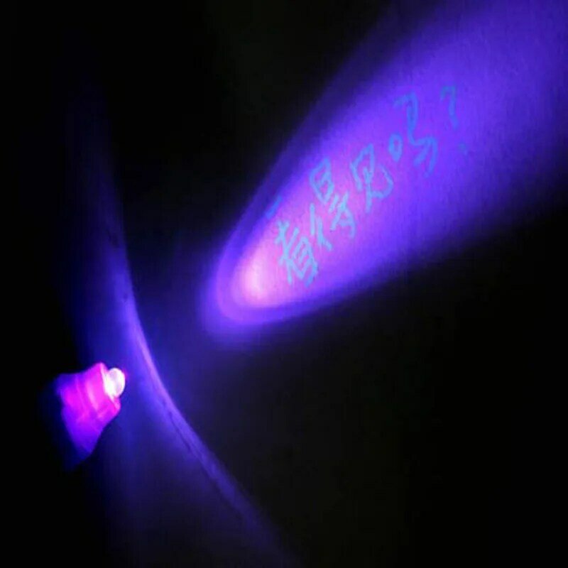 4 sztuk/partia Luminous Light Pen magia fioletowy 2 w 1 UV czarne światło Combo rysunek niewidzialny atrament pióro nauka edukacji zabawki dla dziecka