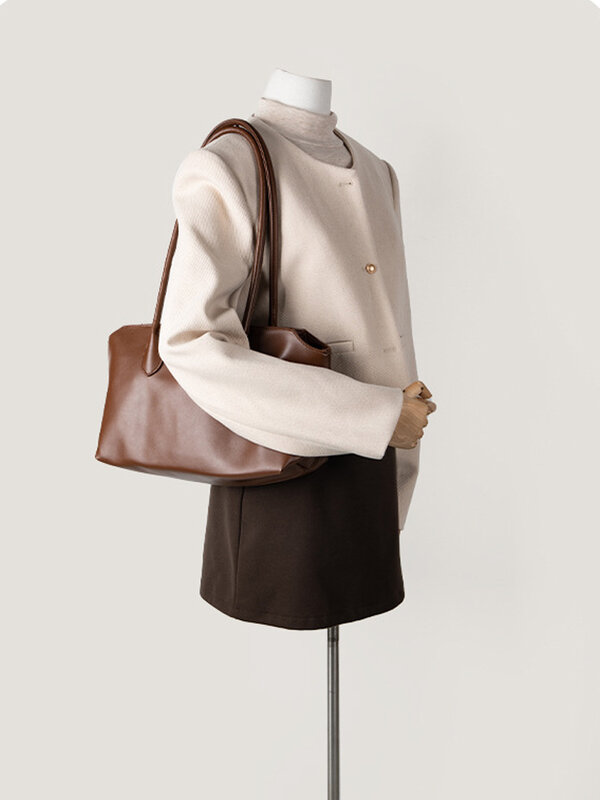 Tote Bag Casual di grande capacità per le donne moda Versatile in morbida pelle PU pendolare borsa con manico superiore Lady Shopping Pack quotidiano