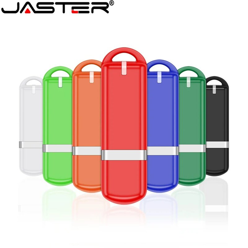 JASTER-Super Mini Memory Stick, 128GB, azul, USB Flash Drives de plástico, pingente preto, presente criativo do negócio