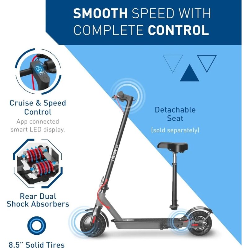 Portátil dobrável pendulares Scooter elétrico, além de scooter elétrico, até 17 ou 22 milhas de alcance, 350W Motor, 8,5 pol, 9 em pneus