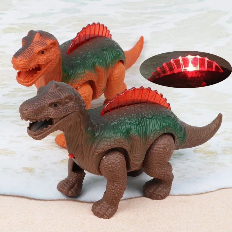 Luminous Dinosaur Crawling Model Electronic Walking Robot Dinosaur Light Up Dolls Kids Toy For Children Christmas Birthday Gift