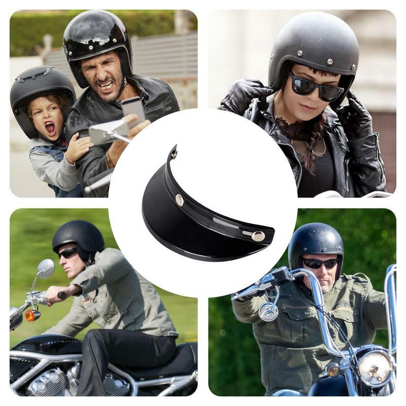Visiera per cappelli da moto visiera visiera per caschi con Design a tre Clip accessori per caschi e visiera per caschi per una guida migliorata