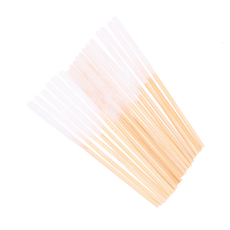 30pcs Bag Bamboo Cotton Stick Swabs Buds With Long Cotton Head For Eyebrow Lips Eyeline Permanent Tattoo Makeup Cosmetics