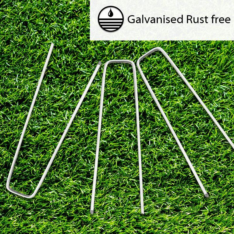 50 PCS Garden Pegs Stakes Staples Securing Lawn U Shaped Nail Pins Ideal for Weed Control Membrane/Fabric/Artifical Grass/
