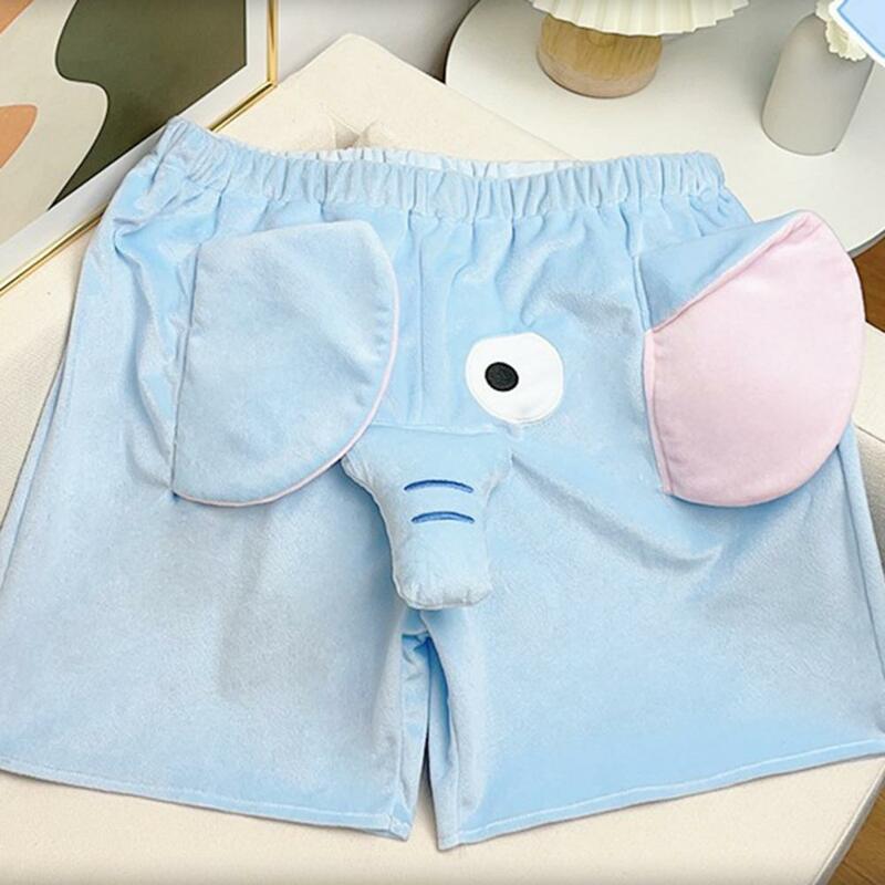 Pijama corto con orejas 3D para hombre y mujer, ropa de dormir de felpa, informal, holgada, con dibujos de elefante encantador