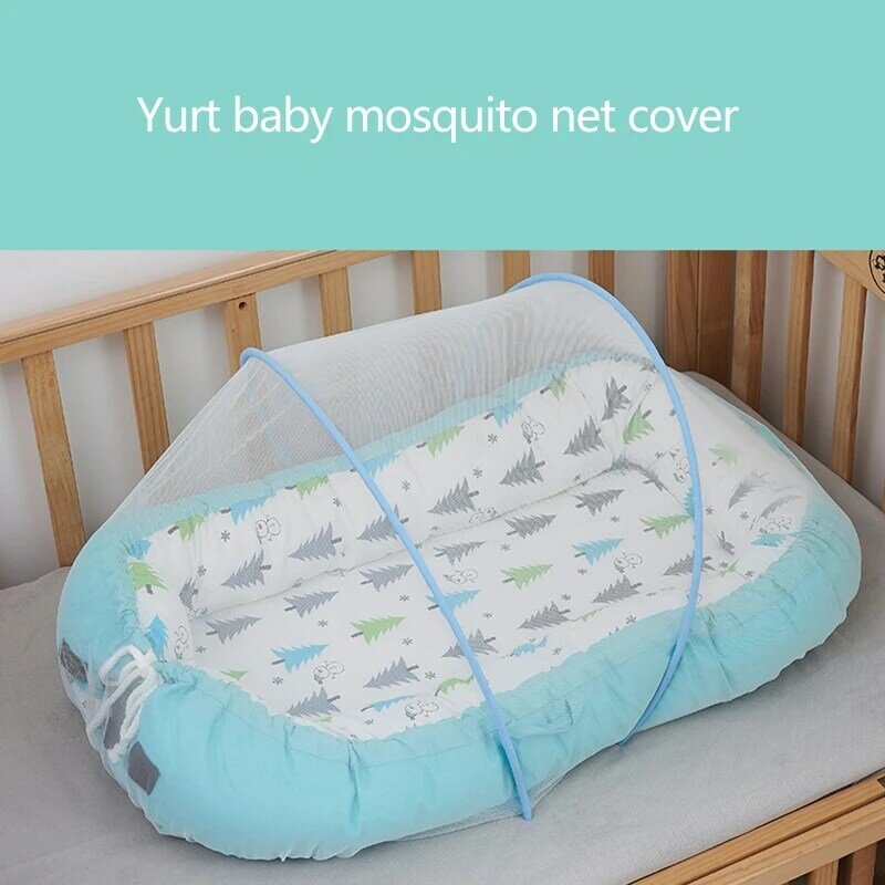 Kelambu Tempat Tidur Bayi Portabel Dapat Dilipat Jaring Kanopi Tempat Tidur Bayi Tenda Jaring Serangga Buaian Lipat
