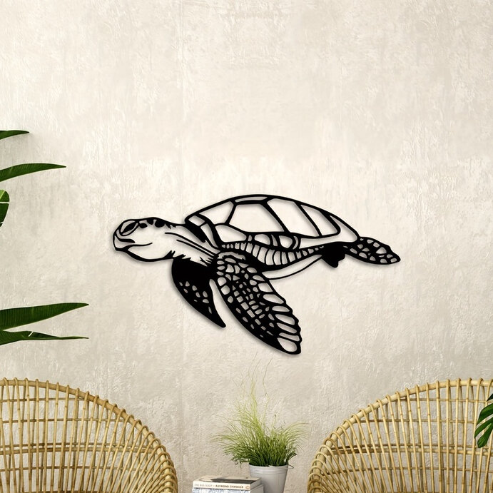 Rzemiosło 1 szt. Metalowa ozdoba żółwiem morskim, motyw plażowy wystrój, dekoracja dekoracja domu do powieszenia na ścianie, naklejki okienne do salonu