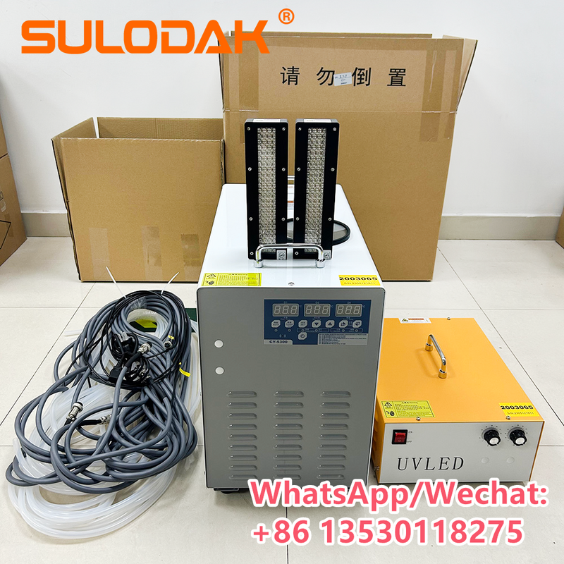Industrial 2200W Water Cooled UV LED Curing System 395nm Uva Lampara uv Led For Silk Screen Flatbed Offset Printing