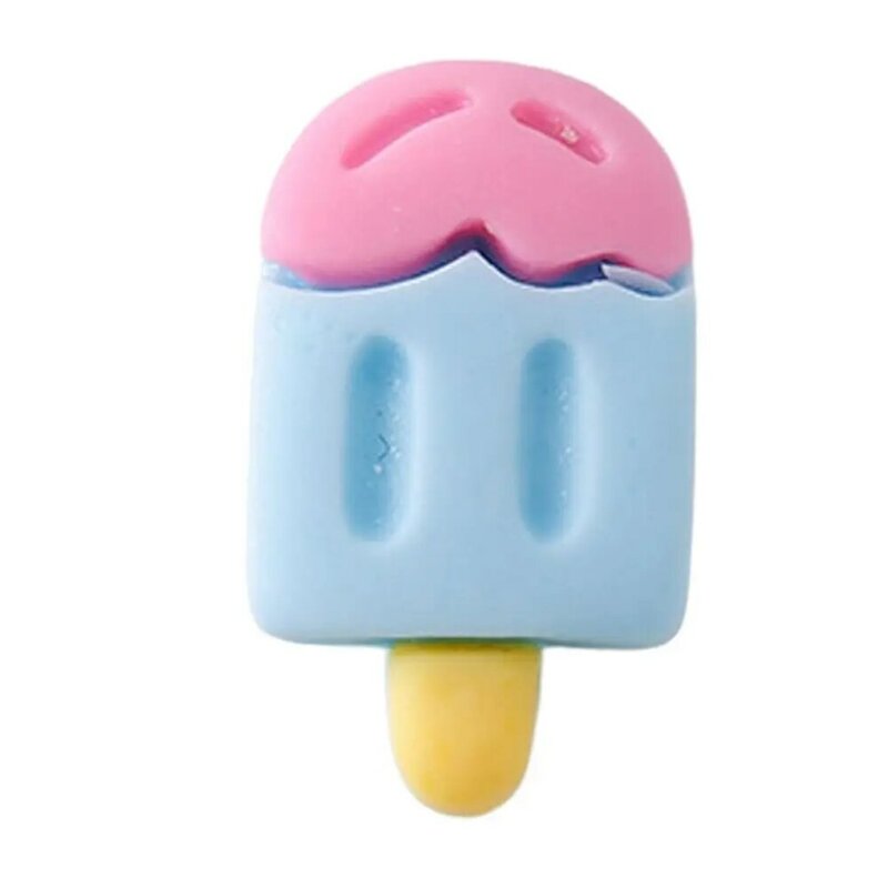 10PCS Ice cream Animal Resin Flatback Lollipop 3D Animal Cartoon Flat Back Resin Cartoon Decorations Kawaii Resin Charms