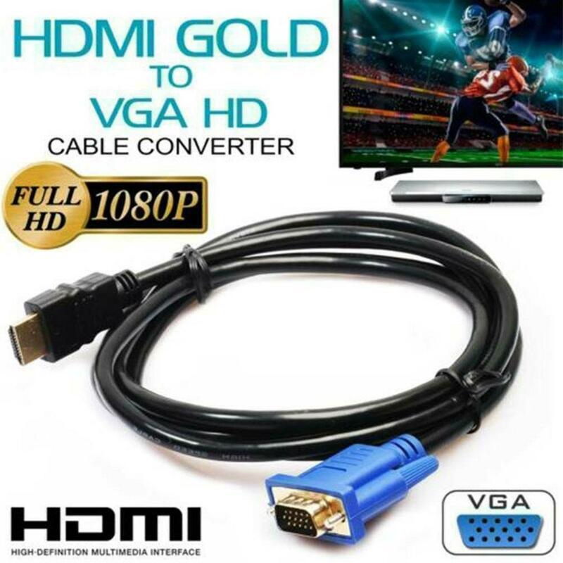 HDMI إلى VGA HDMI مع محول طاقة صوتي ، كابل HD ، اتصال P ، مناسب للأجهزة اللوحية وأجهزة الكمبيوتر المحمولة وأجهزة الكمبيوتر المحمولة وأجهزة الكمبيوتر المحمولة
