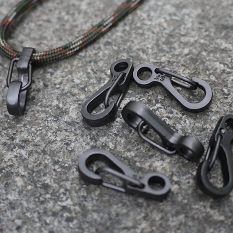 Mini mosquetones de escalada, equipo de supervivencia EDC, gancho a presión de Paracord, llavero, Clip de hebilla, 1 piezas