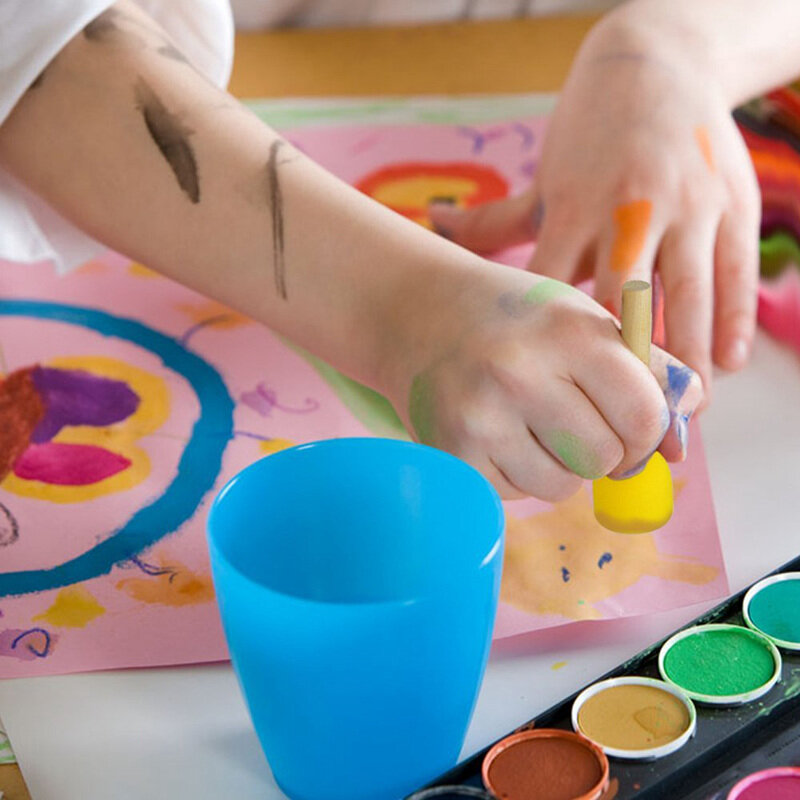 Round Sponge Pintura Brush Set for Kids, DIY Pintura Ferramentas, 4 Tamanhos, 20 Pcs