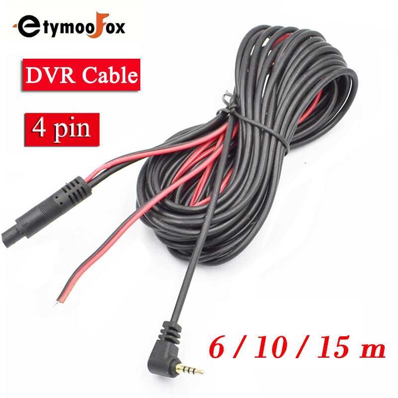 4 Pin 6/10/15 Meters Extend Cable for Mirror Dash Cam Rear View Camera Rear Car Recorder car accessories tools