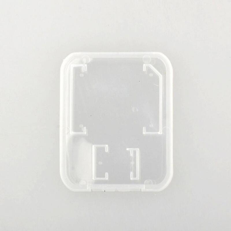 Caixa De Cartão De Memória De Plástico Transparente, Caixa De Armazenamento, SD, TF Card Protection Holder, 5 Pcs