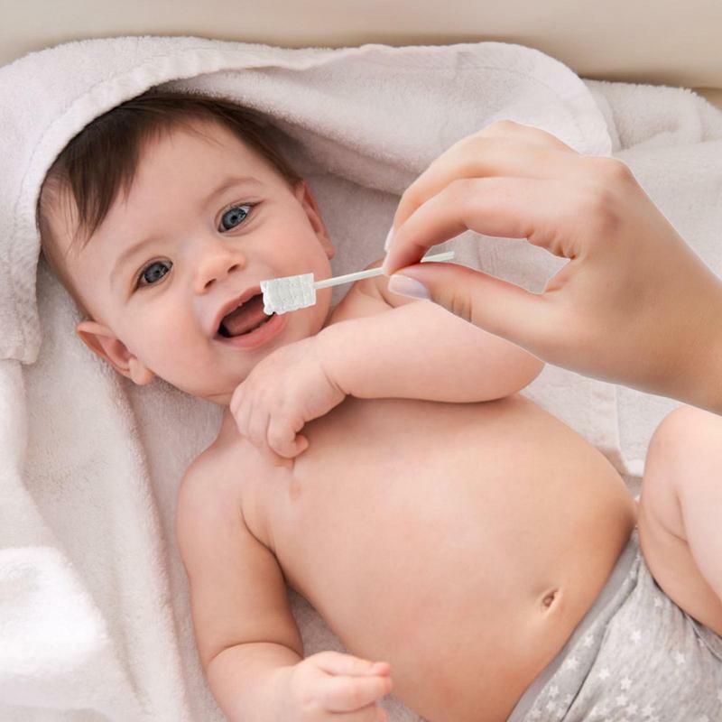 Baby Tongue Cleaner neonato 60/120 Pack detergente orale flessibile per bambini spazzolino da denti per neonati spazzolino da denti pulito Baby Mouth garza Gum