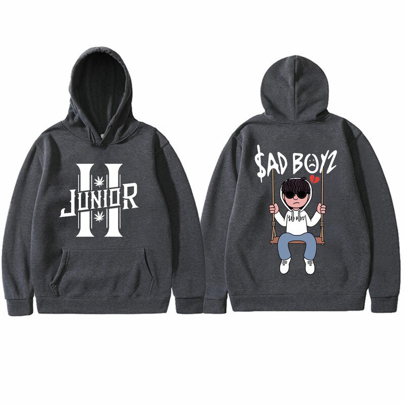 Singer Junior H Sad Boyz 4 Life Graphic Hoodies Harajuku Rock Oversized Sweatshirts Men Women Fashion Trend Hip Hop Pullovers