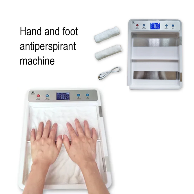 Hankoclear®Máquina de sudoración de manos y pies, hiperhidrosis, iontoforesis, antitranspirante