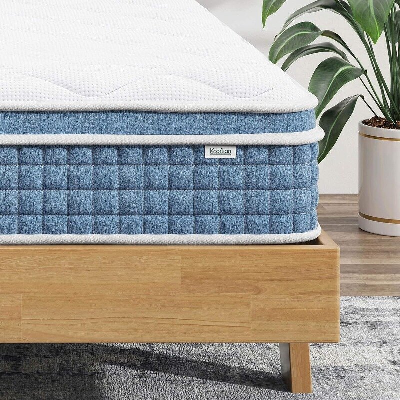 Queen Mattress , Hybrid Queen Bed Mattress with Individual Pocket Springs and Pressure-Relieving Memory Foam, Breathable, Medium