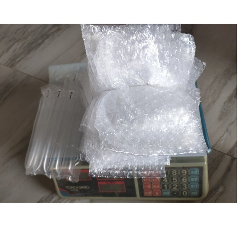 Sacos de embalagem bolha branca, Envelope plástico do envoltório, PE Clear Shockproof Packaging Bag, Double Film Bubble Bag, 13x15cm, 50Pcs