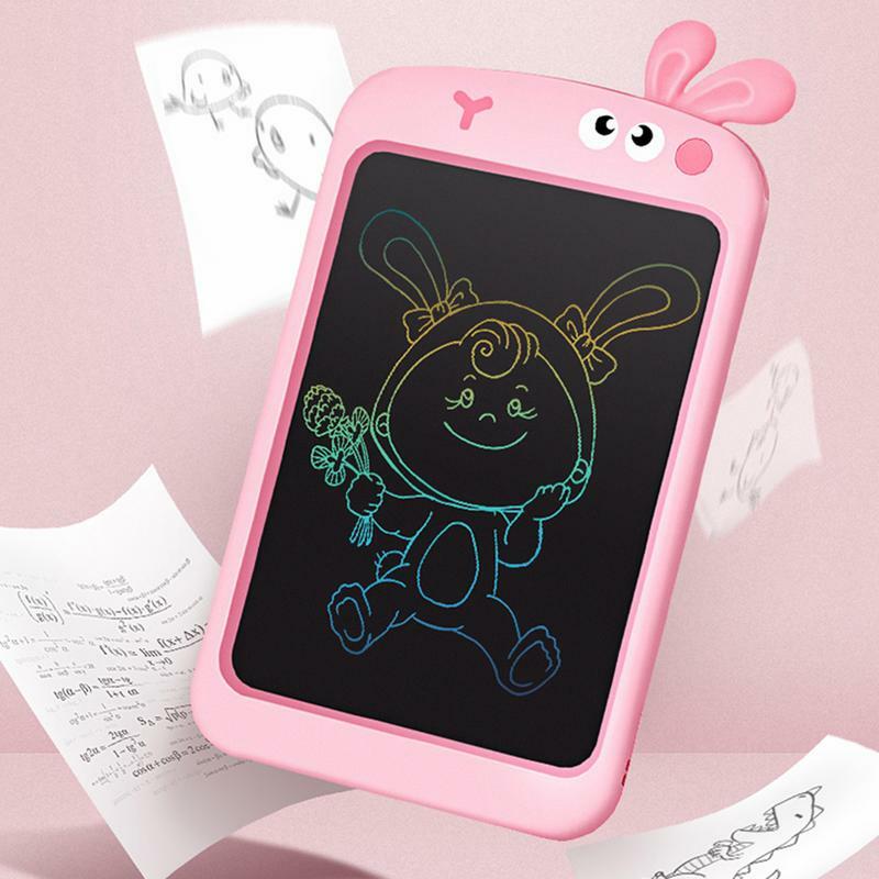 Tablet gambar LCD untuk anak-anak, Tablet menggambar 10in warna-warni dapat dihapus dengan fungsi kunci mainan prasekolah menggambar untuk balita