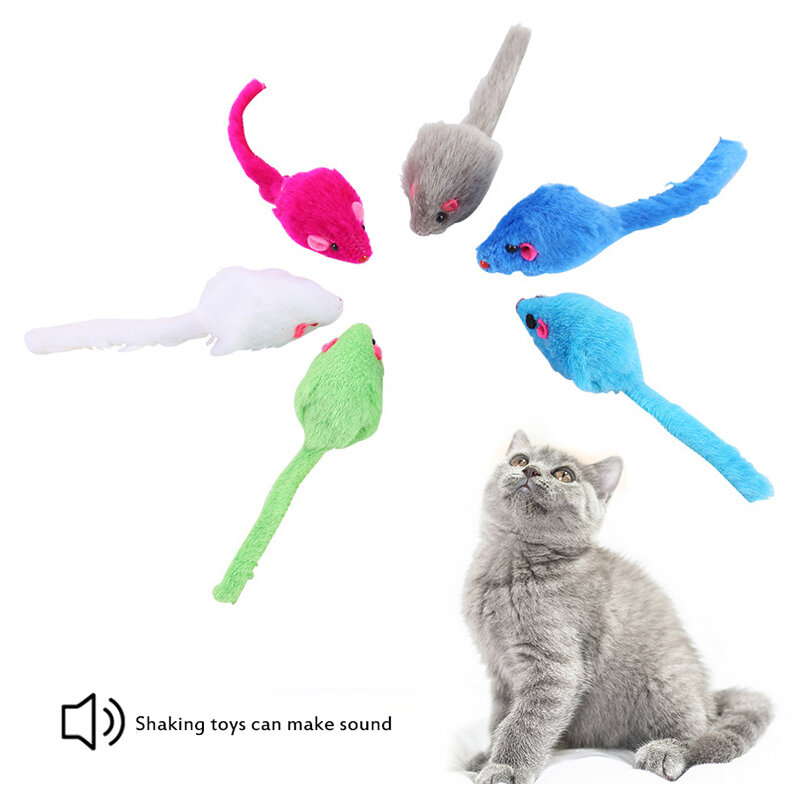 Cartoon Pet Cat Toy Stick Feather Rod Mouse Toy With Mini Bell Cat Catcher Teaser Interactive Cat Toy Random Color Pet Supplies