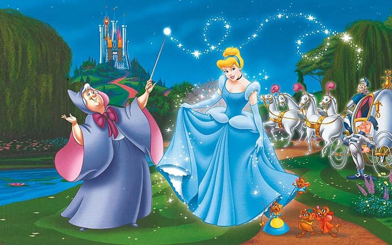 Disney Princess Cinderella Dreamy Blue Dress  Backdrop Girls Birthday Party Decor Custom Background Banner Baby Shower Photocall