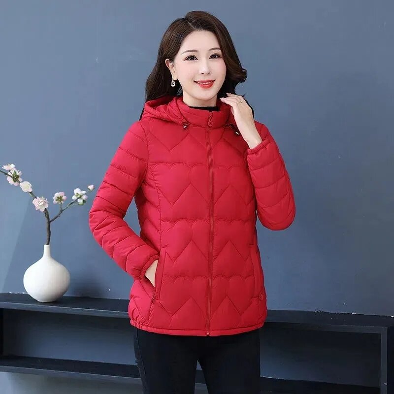 2023 Autumn Winter New Fashion Middle-Aged Mother's Women Parkas Clothing Short Down Cotton Jacket Female Parka Outwear Overcoat