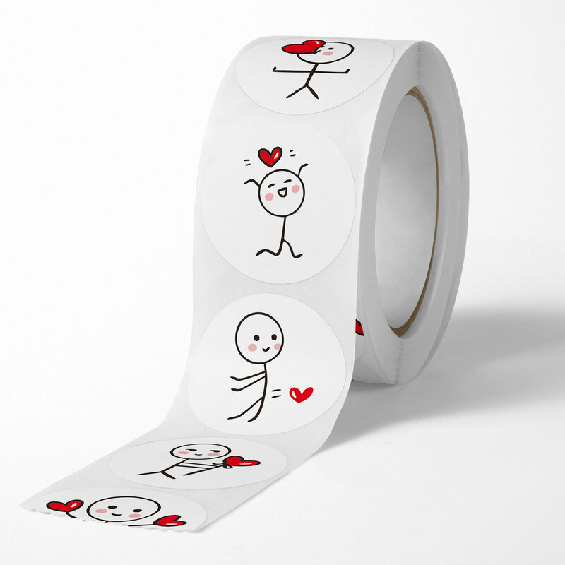 발렌타인 데이 스티커 러브 라벨, 결혼식 휴일 선물 장식 봉투 밀봉 스티커, 스크랩북, 100-500 개