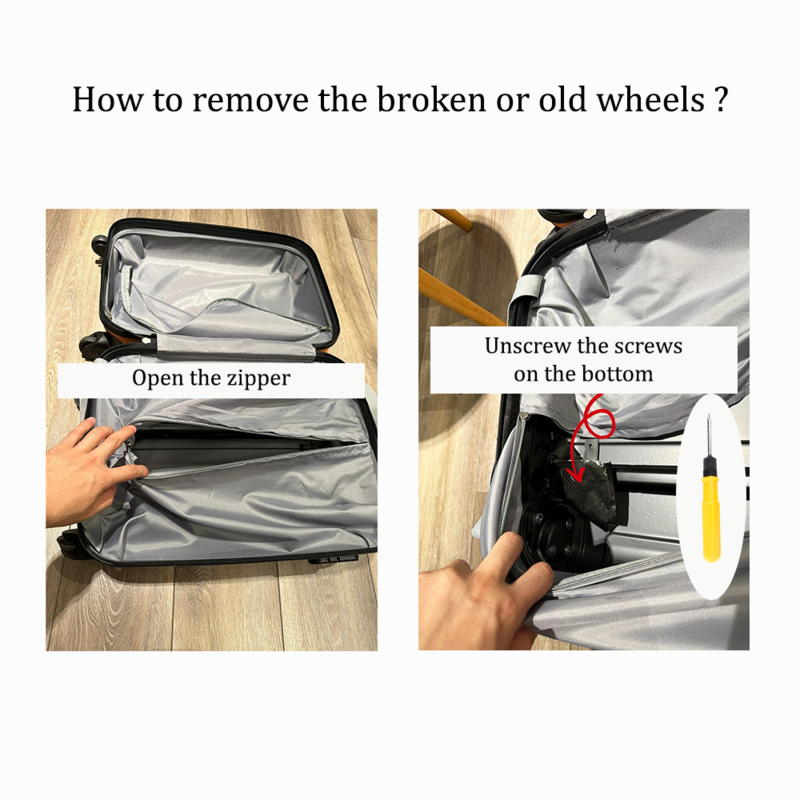 Cocok untuk SJTOBOL T1105 casing troli Roda bagasi kastor geser roda Universal perbaikan roda tahan aus Slient