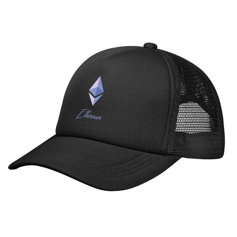 Unisex Mesh Baseball Cap, logotipo retro, Ethereum, verão, ao ar livre