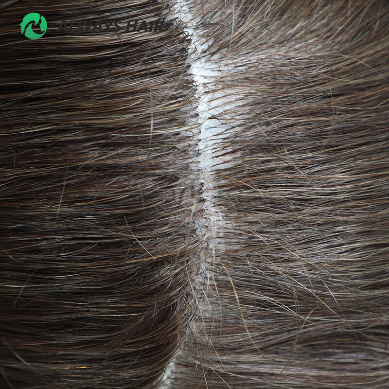 0.12-0.14mm Skin Base Men's Capillary Prothesis Hair for Men 130% Hair Density Wig Man Toupee