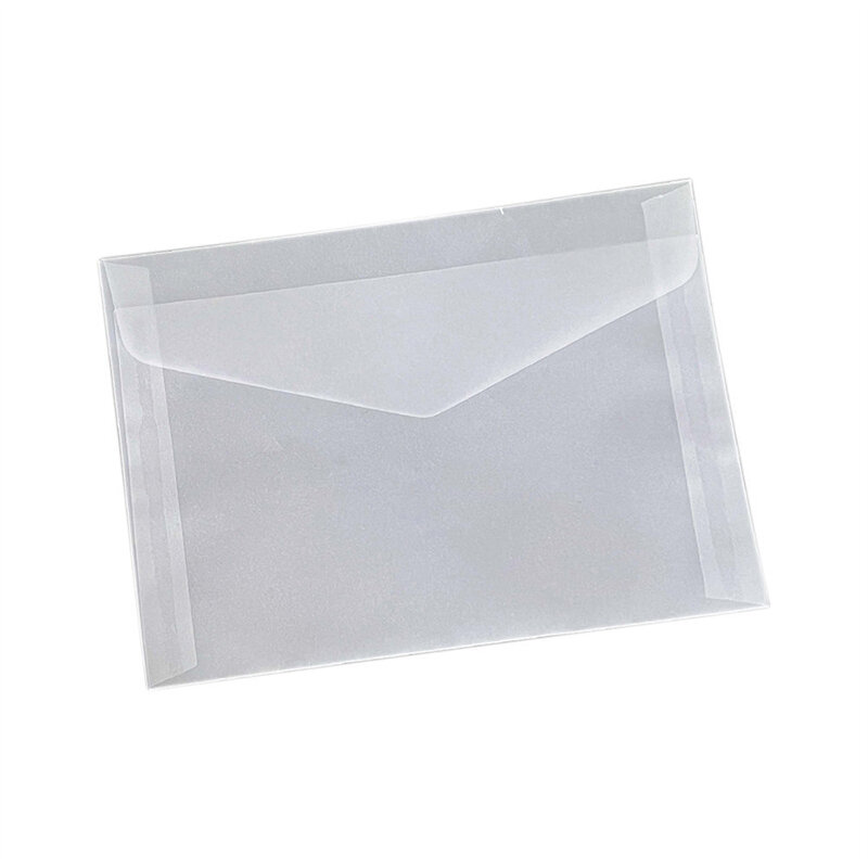 Semi-transparente ácido sulfúrico papel Envelopes, DIY cartão postal, armazenamento de cartões, convite de casamento presente embalagem, 10pcs