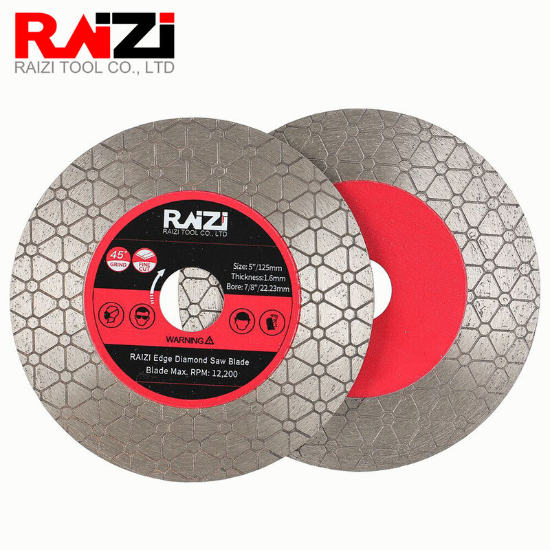 Двустороннее алмазное полотно пилы RAIZI Edge для резки и шлифовки керамической фарфоровой циркулярной пилы диск для резки плитки