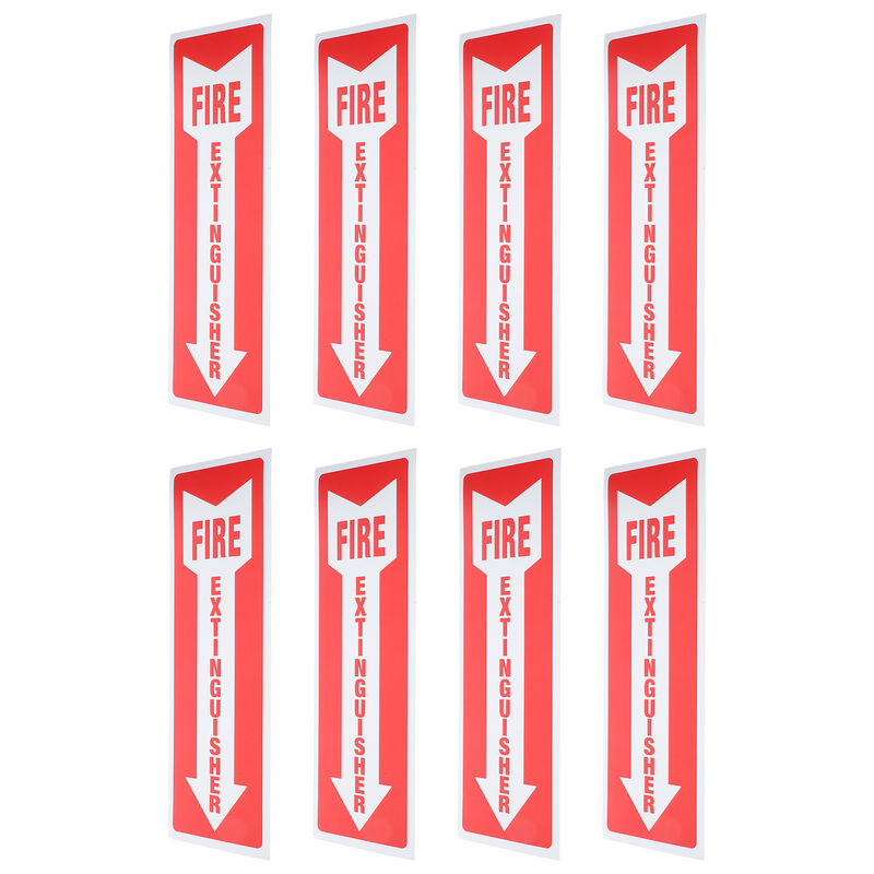 8 pcs Stickers Self Adhesive Fire Extinguisher Sticker for Retail Store