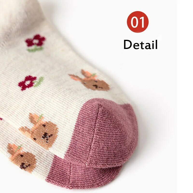 Calcetines de algodón para niños y niñas de 1 a 12 años, medias de encaje de lujo para bebés, Primavera, Otoño e Invierno