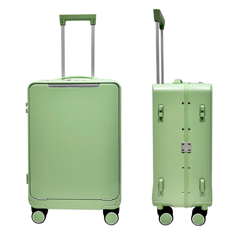 VIP customized new suitcase new front opening silent wheel suitcase 20 inch boarding large capacity trolley case