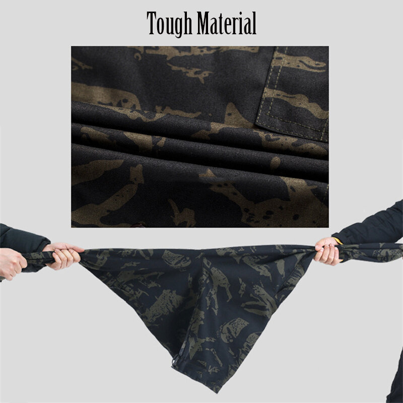 Tactical Cargo Pants Men Casual Outdoor Waterproof Camouflage Trousers Casual Wear-Resistant Multi Pocket Pants Male Work Jogger