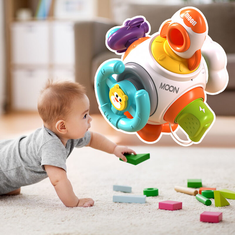 Bola de actividad educativa para bebé, juguete colorido y divertido, regalo de cumpleaños y Navidad
