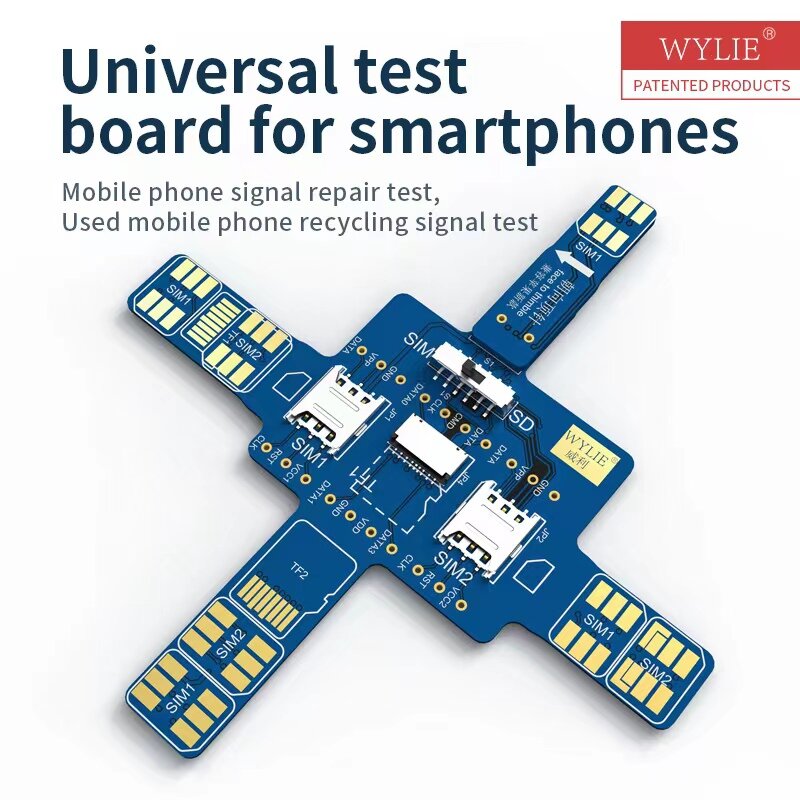 Wylie Universele Testkaart Voor Smartphones/Mobiele Telefoon Signaal Reparatie Tester/Telefoon Recycling Signaal Test/Dual Sim Android & Ios