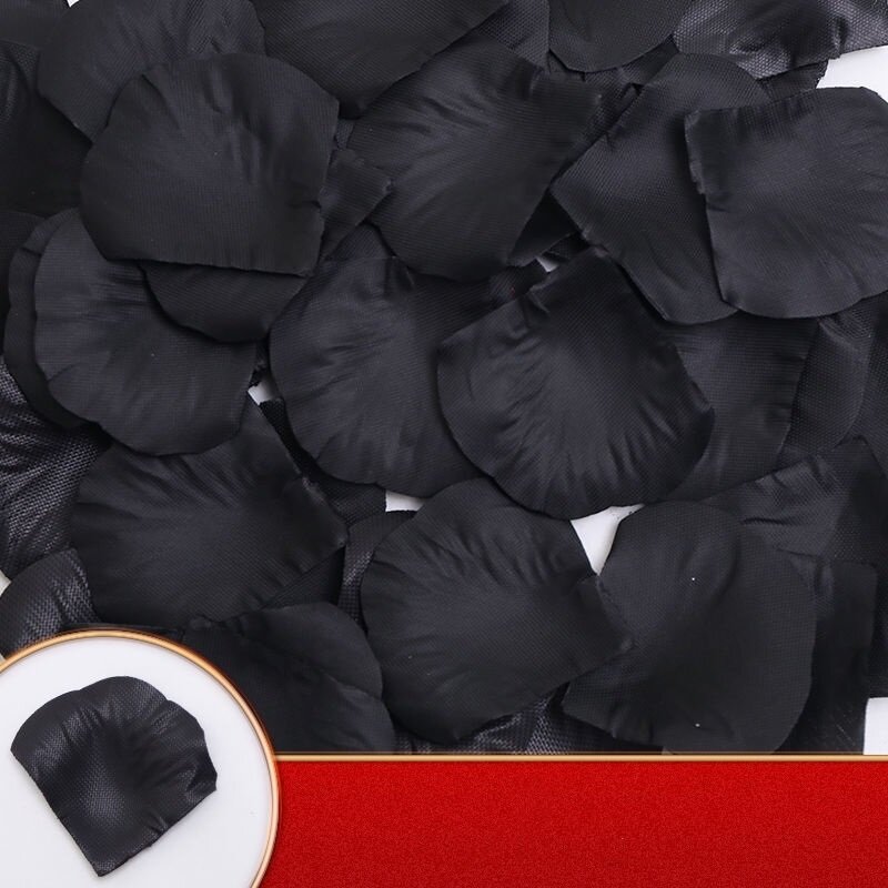 Pétales de Rose Artificiels Noirs pour ixde Mariage, Fournitures de Décoration, Poubelle, 500 Pièces