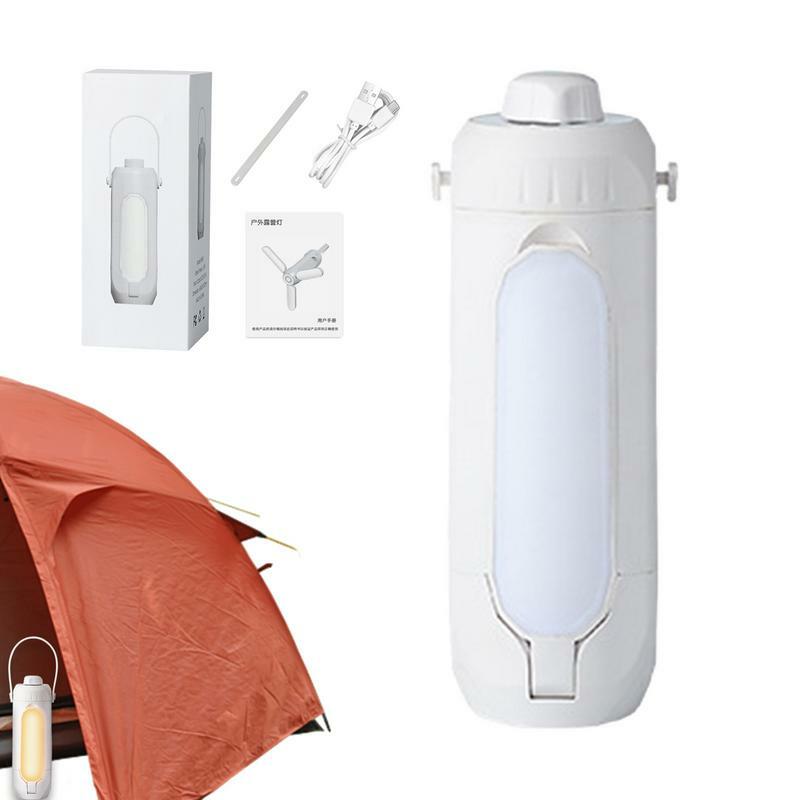 캠핑용 충전식 랜턴, 접이식 캠핑 텐트 조명, 야외 캠핑 LED 손전등, 3 개 포함