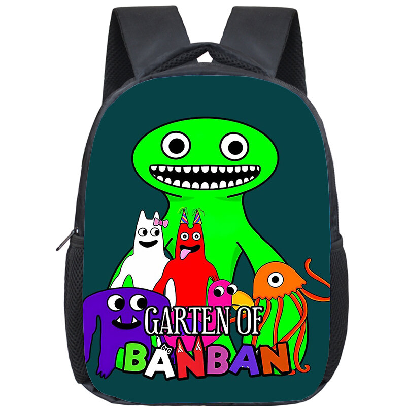 12 Inch Kids Garten Of BanBan Print Backpack Toddler Kindergarten Bag Preschool Boys Girls Bookbag Waterproof Cartoon School Bag