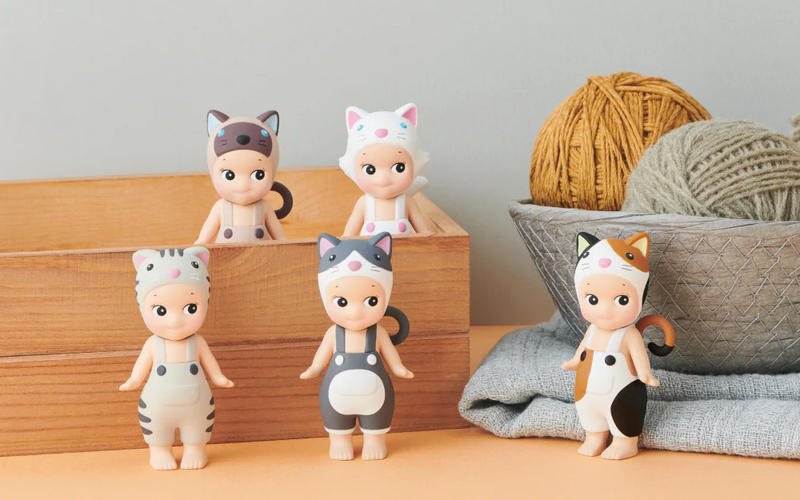 소니 천사 고양이 생명 블라인드 박스, 확인 스타일, 진짜 귀여운 인형 전화 화면 장식, 생일 선물, 신비한 서프라이즈