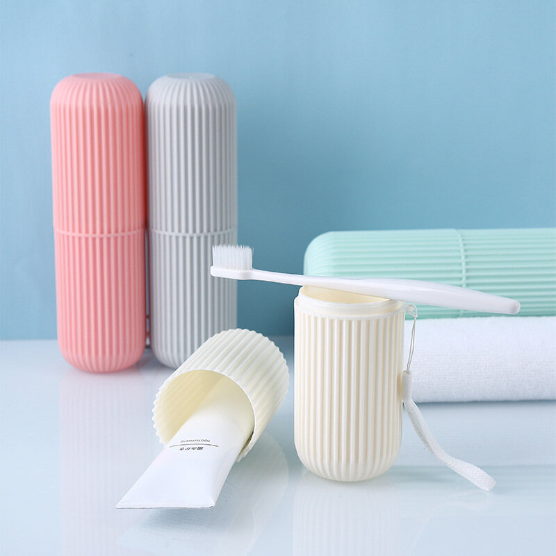 แปรงสีฟันแบบพกพาเก็บยาสีฟันกล่องเดินทาง Organizer ในครัวเรือนถ้วยท่องเที่ยวกลางแจ้งอุปกรณ์ห้องน้ำ