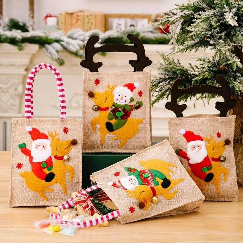 Mode niedlich schöne Nylon Schneemann Süßigkeiten Tasche Cartoon Weihnachten Stil Tasche Aufbewahrung skorb weibliche Handtasche