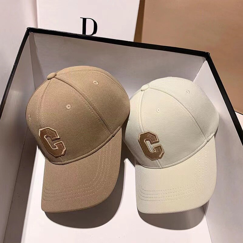 หมวกสำหรับชาย2023ใหม่ C Letter ปักหมวกเบสบอล Kpop แฟชั่นคู่ Snapback หมวกผู้หญิงหมวก Sun chapeau Homme